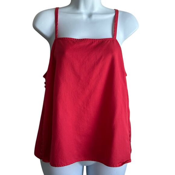 Cremieux Tops - Y2K Cremieux Women Top Red Lyocell Camisole Satiny Layer Coquette Festival Retro